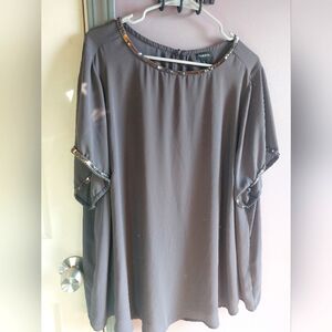 Torrid 3 Purple Blouse with Sequin Trim